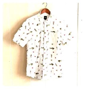 Men’s xl vans off the wall button up shirt